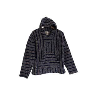 Baja Joe hoodie Mexican Drug Rug poncho pullover size Small